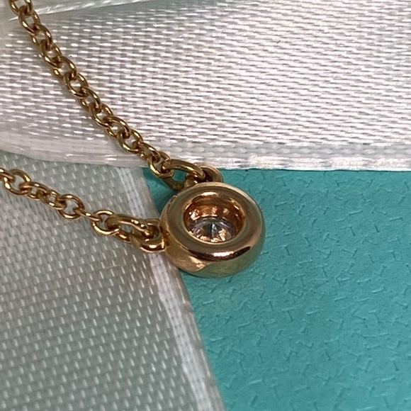 Tiffany & Co .10 Peretti Damond by the yard 18k rose gold 16” W/box MSRP $1300 - Picture 3 of 8